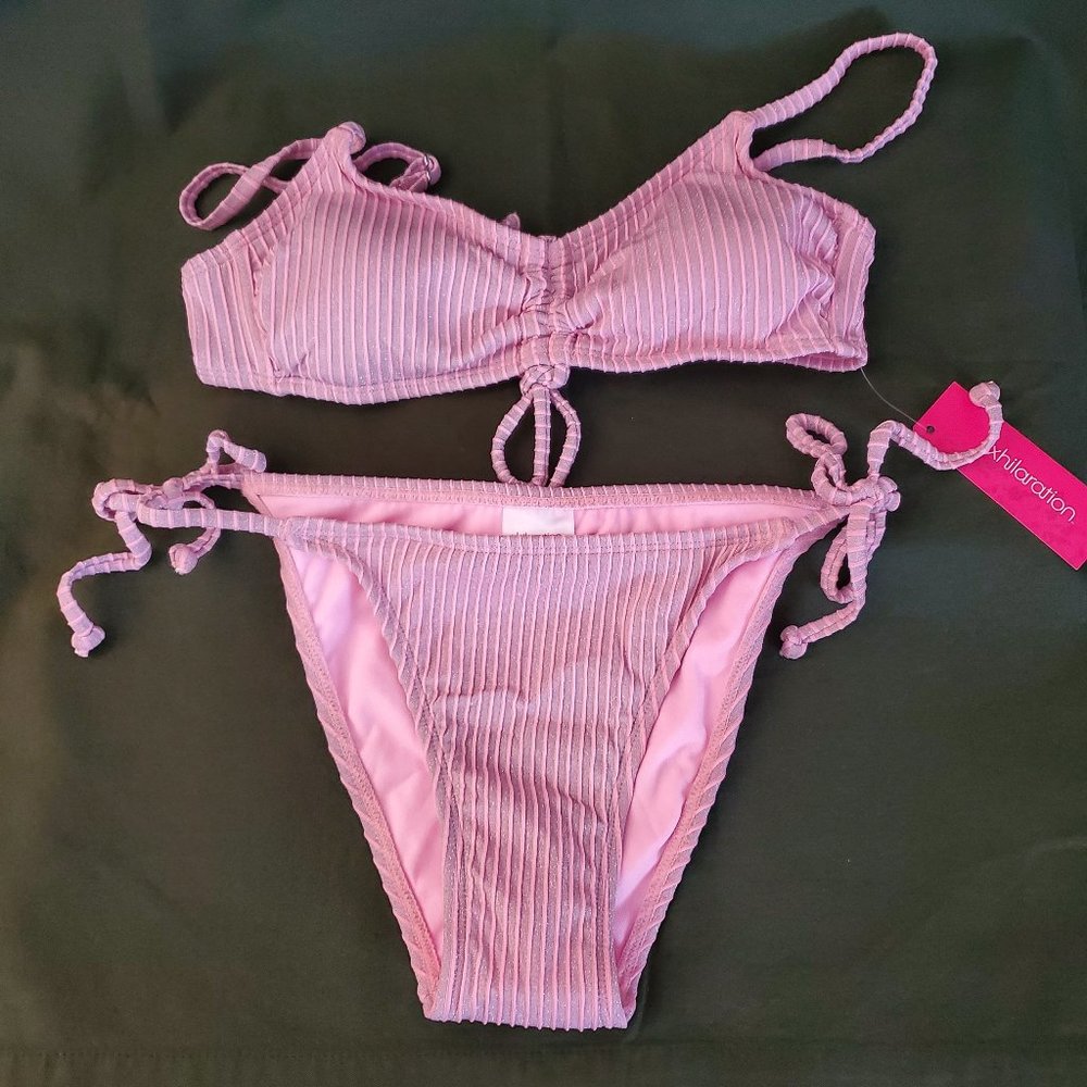 Xhilitation Pink Two Piece Swimsuit Size S